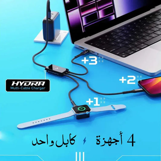 كابل  Typ-c ثلاثي المنافذ، قوة في سلك واحد